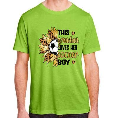 Grandma Loves Her Soccer Boy Soccer Player Grandmother Great Gift Adult ChromaSoft Performance T-Shirt