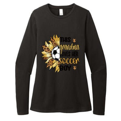 Grandma Loves Her Soccer Boy Soccer Player Grandmother Great Gift Womens CVC Long Sleeve Shirt