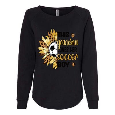 Grandma Loves Her Soccer Boy Soccer Player Grandmother Great Gift Womens California Wash Sweatshirt