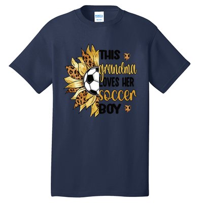 Grandma Loves Her Soccer Boy Soccer Player Grandmother Great Gift Tall T-Shirt