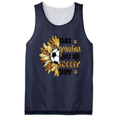 Grandma Loves Her Soccer Boy Soccer Player Grandmother Great Gift Mesh Reversible Basketball Jersey Tank