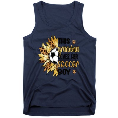 Grandma Loves Her Soccer Boy Soccer Player Grandmother Great Gift Tank Top