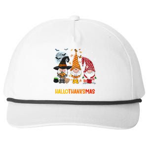 Gnomes Lover Halloween Merry Christmas Happy Hallothanksmas Snapback Five-Panel Rope Hat