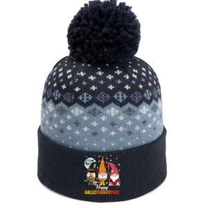 Gnomes Lover Halloween Merry Christmas Happy Hallothanksmas The Baniff Cuffed Pom Beanie