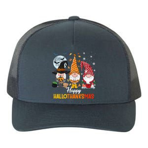 Gnomes Lover Halloween Merry Christmas Happy Hallothanksmas Yupoong Adult 5-Panel Trucker Hat