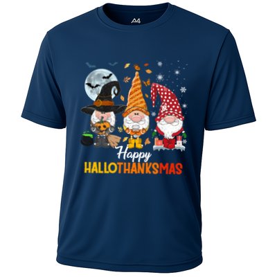 Gnomes Lover Halloween Merry Christmas Happy Hallothanksmas Performance Shirt