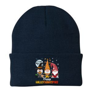 Gnomes Lover Halloween Merry Christmas Happy Hallothanksmas Knit Cap Winter Beanie