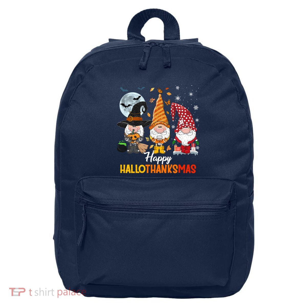 Gnomes Lover Halloween Merry Christmas Happy Hallothanksmas 16 in Basic Backpack