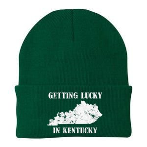 Getting Lucky In Kentucky Distressed Kentucky Knit Cap Winter Beanie