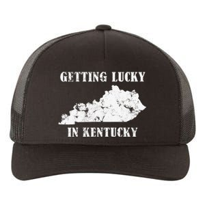 Getting Lucky In Kentucky Distressed Kentucky Yupoong Adult 5-Panel Trucker Hat