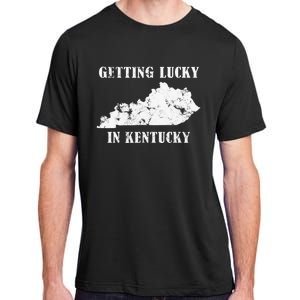 Getting Lucky In Kentucky Distressed Kentucky Adult ChromaSoft Performance T-Shirt