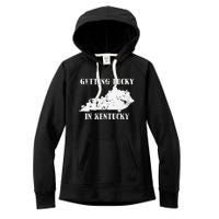 Getting Lucky In Kentucky Distressed Kentucky Women's Fleece Hoodie