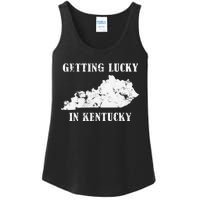 Getting Lucky In Kentucky Distressed Kentucky Ladies Essential Tank