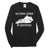 Getting Lucky In Kentucky Distressed Kentucky Tall Long Sleeve T-Shirt