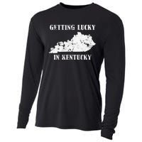 Getting Lucky In Kentucky Distressed Kentucky Cooling Performance Long Sleeve Crew