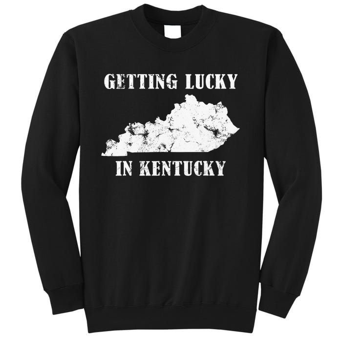 Getting Lucky In Kentucky Distressed Kentucky Tall Sweatshirt