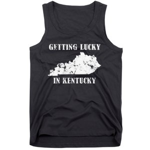 Getting Lucky In Kentucky Distressed Kentucky Tank Top