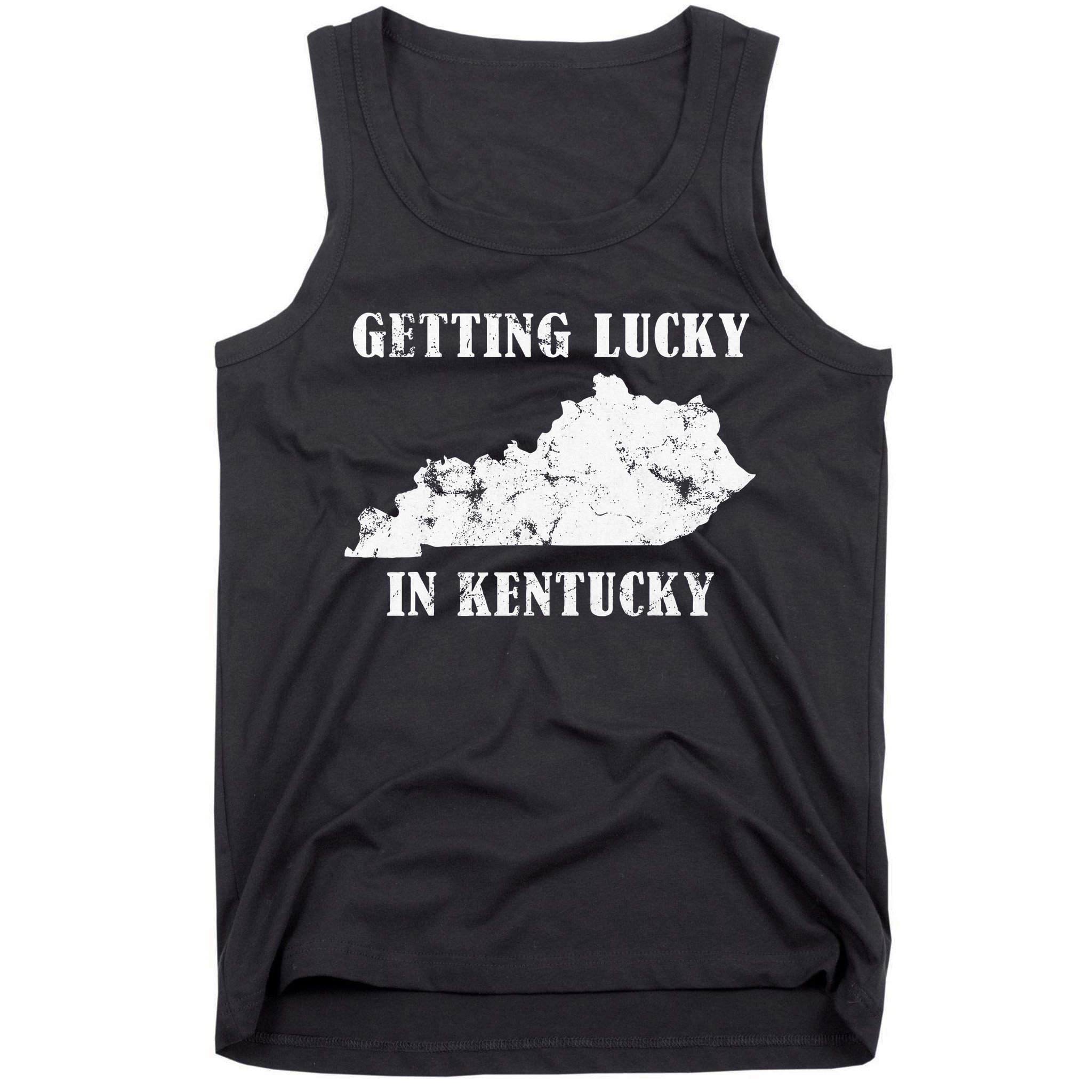 Getting Lucky In Kentucky Distressed Kentucky Tank Top