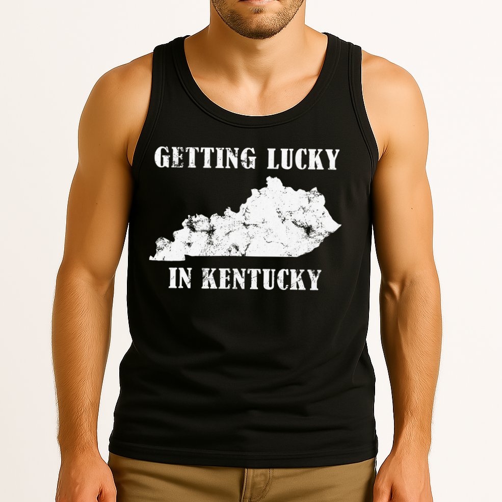 Getting Lucky In Kentucky Distressed Kentucky Tank Top