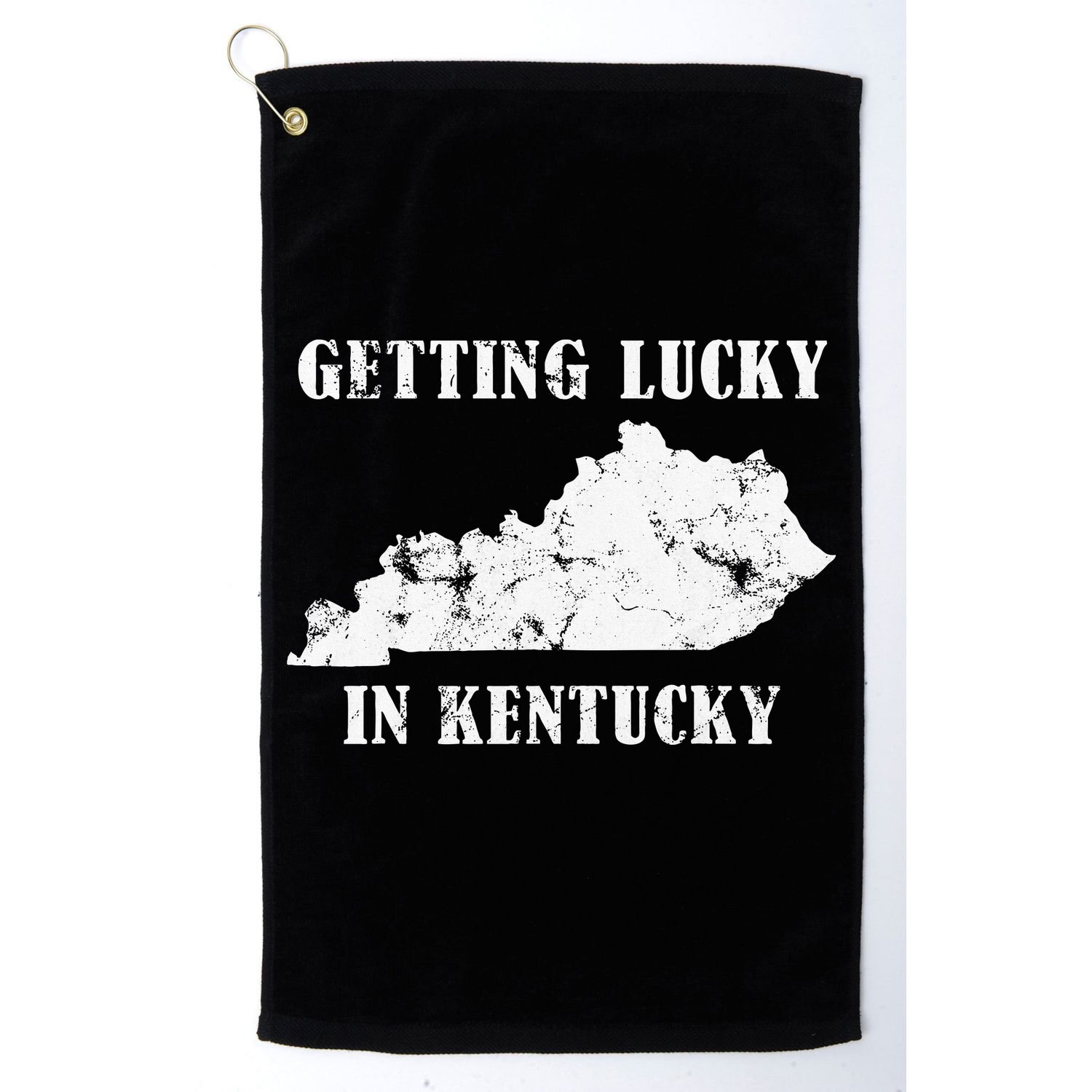 Getting Lucky In Kentucky Distressed Kentucky Golf Towel