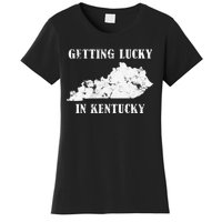 Getting Lucky In Kentucky Distressed Kentucky Women's T-Shirt