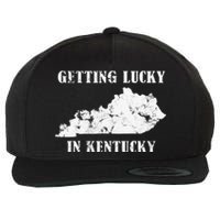 Getting Lucky In Kentucky Distressed Kentucky Wool Snapback Cap