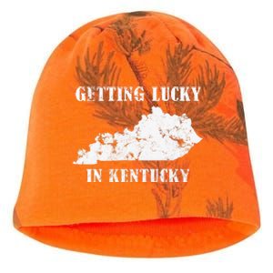 Getting Lucky In Kentucky Distressed Kentucky Kati - Camo Knit Beanie