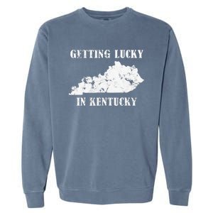 Getting Lucky In Kentucky Distressed Kentucky Garment-Dyed Sweatshirt