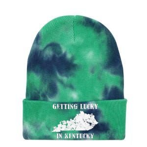 Getting Lucky In Kentucky Distressed Kentucky Tie Dye 12in Knit Beanie