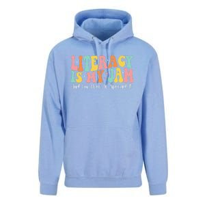 Groovy Literacy Is My Jam And IM Here To Spread It Unisex Surf Hoodie