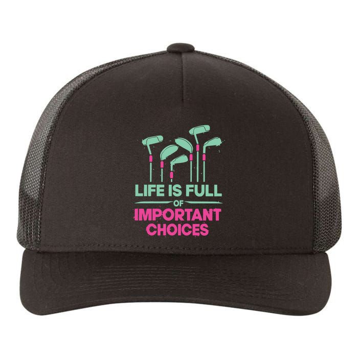 Gradient Life Is Full Of Important Choices Yupoong Adult 5-Panel Trucker Hat