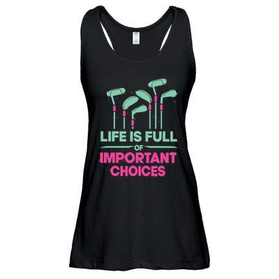 Gradient Life Is Full Of Important Choices Ladies Essential Flowy Tank