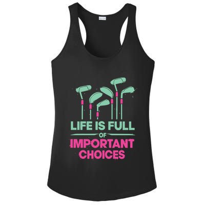 Gradient Life Is Full Of Important Choices Ladies PosiCharge Competitor Racerback Tank