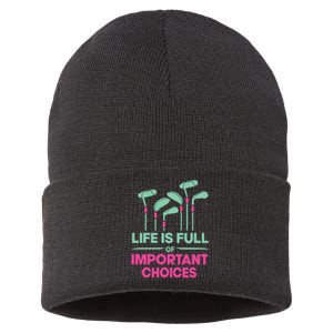 Gradient Life Is Full Of Important Choices Sustainable Knit Beanie