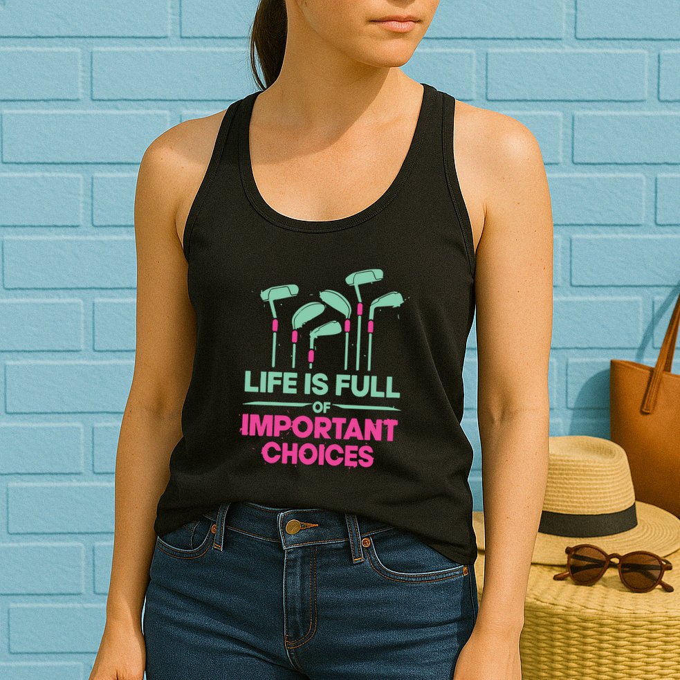 Gradient Life Is Full Of Important Choices Womens Tank Top