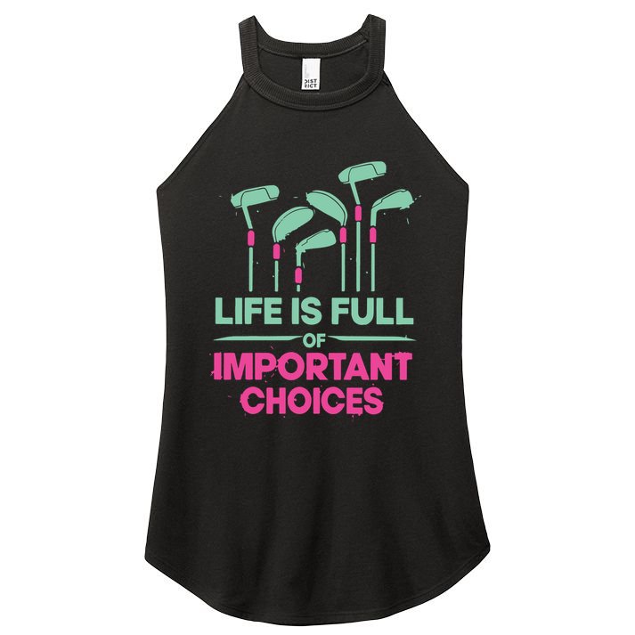 Gradient Life Is Full Of Important Choices Women's Perfect Tri Rocker Tank
