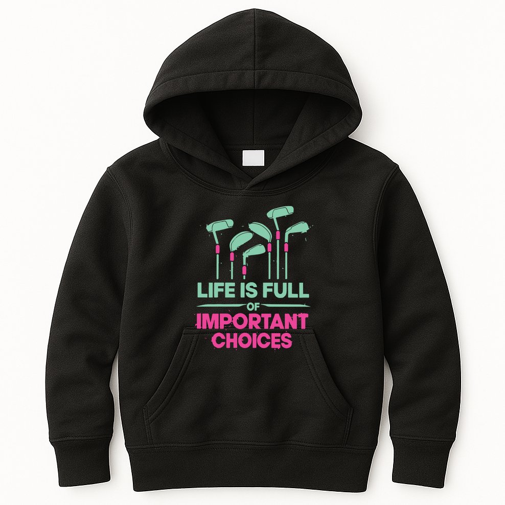 Gradient Life Is Full Of Important Choices Kids Hoodie