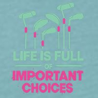 Gradient Life Is Full Of Important Choices Sueded Cloud Jersey T-Shirt