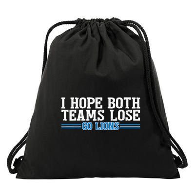 Go Lion I Hope Both Teams Lose Drawstring Bag