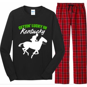 Getting Lucky In Kentucky Horse Racing Derby Horse Lovers Gift Long Sleeve Pajama Set