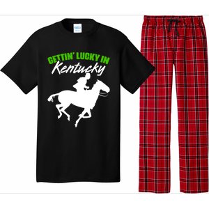 Getting Lucky In Kentucky Horse Racing Derby Horse Lovers Gift Pajama Set