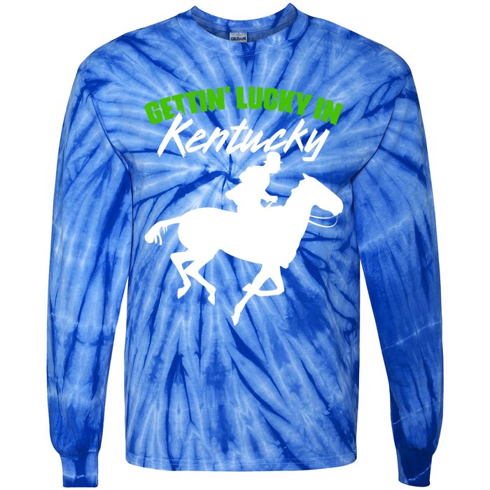 Getting Lucky In Kentucky Horse Racing Derby Horse Lovers Gift Tie-Dye Long Sleeve Shirt