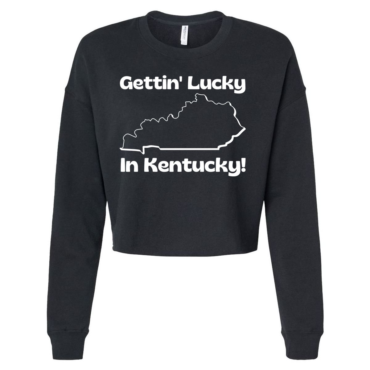 Gettin Lucky In Kentucky! School Of Rock Classic Graphic Cropped Pullover Crew