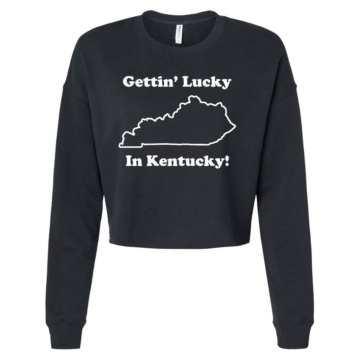 Getting Lucky In Kentucky Cropped Pullover Crew