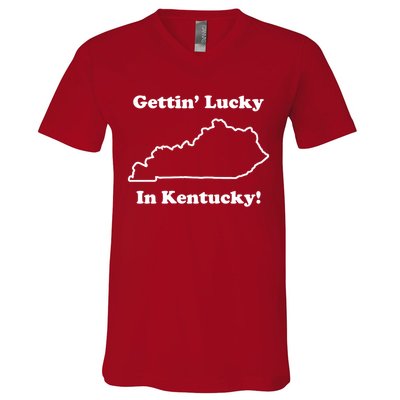 Getting Lucky In Kentucky V-Neck T-Shirt
