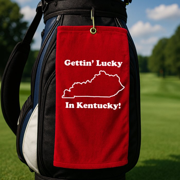 Getting Lucky In Kentucky Golf Towel