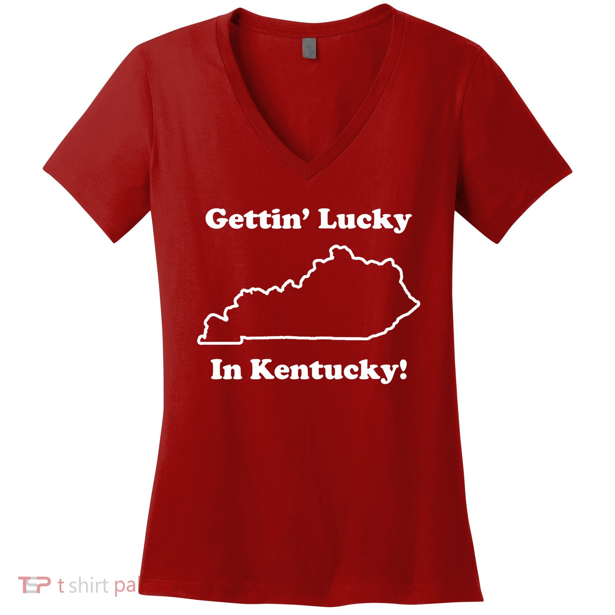 Getting Lucky In Kentucky Women's V-Neck T-Shirt