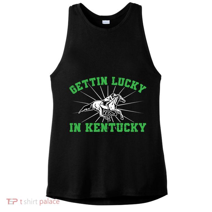 Getting Lucky In Kentucky Horse Racing Vintage Derby Gift Ladies PosiCharge Tri-Blend Wicking Tank