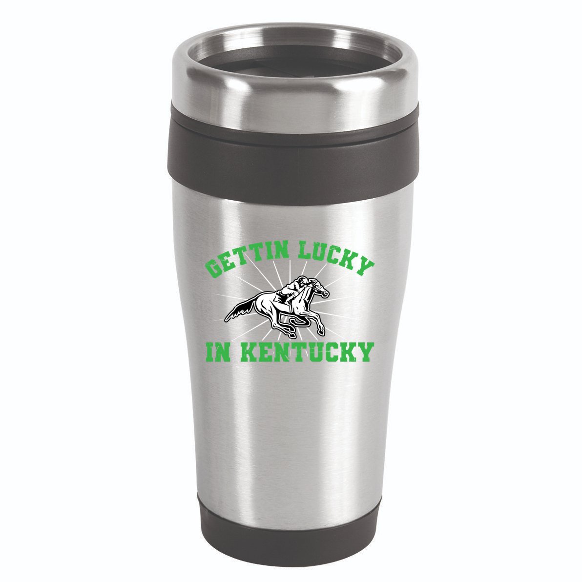 Getting Lucky In Kentucky Horse Racing Vintage Derby Gift 16oz Travel Tumbler