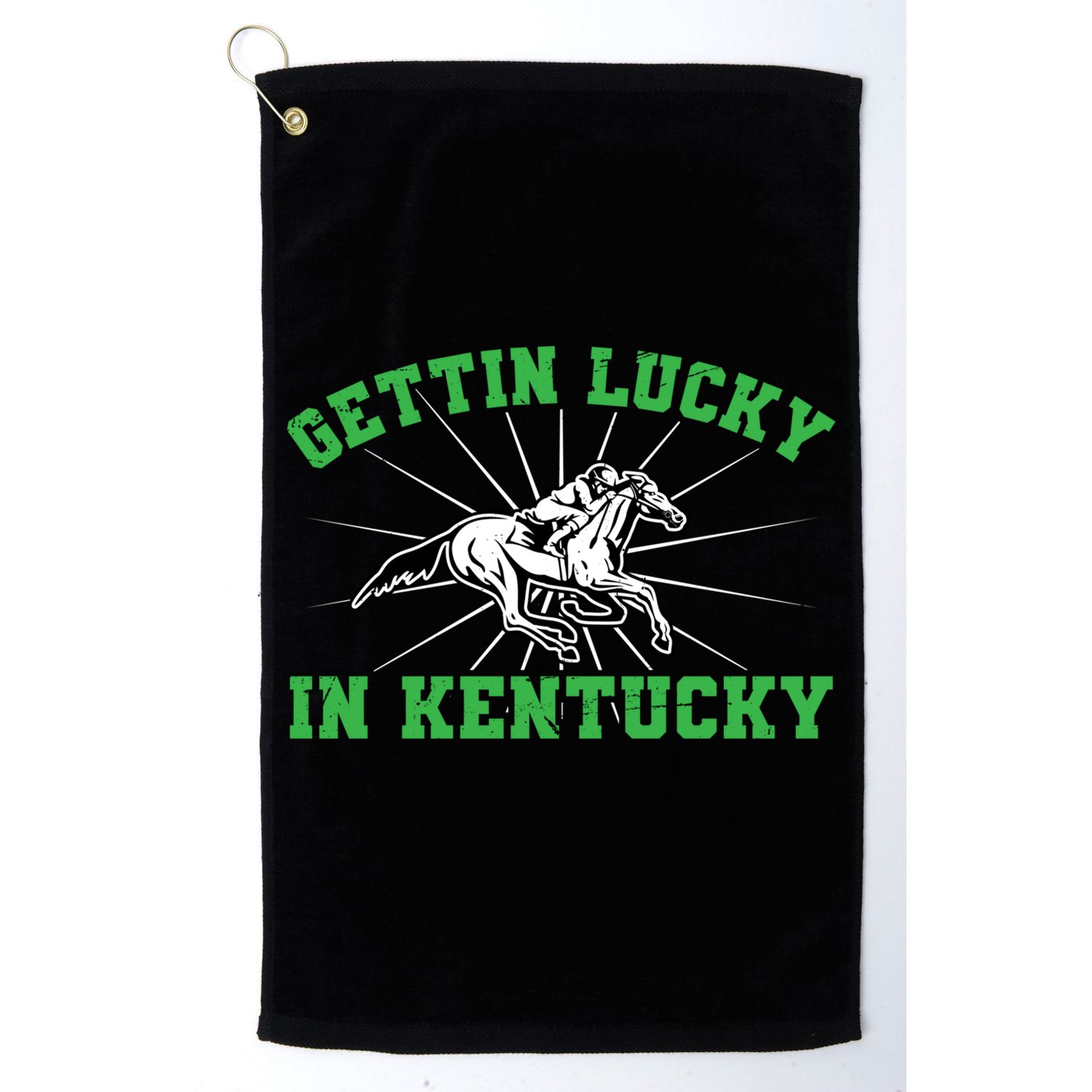 Getting Lucky In Kentucky Horse Racing Vintage Derby Gift Golf Towel